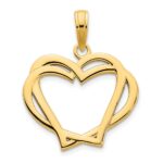 14k  Heart in Heart Pendant