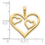 14k Heart in Heart Pendant - Image 3