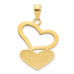 14k Two Hearts Pendant - Image 3