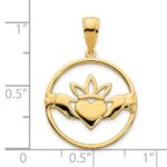 14k Claddagh Circle Pendant - Image 3