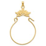 14k Leaves Charm Holder Pendant