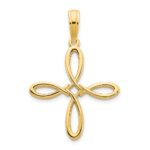 14k Fancy Celtic Knot Cross Pendant