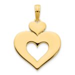 14k Cut-out Heart Pendant