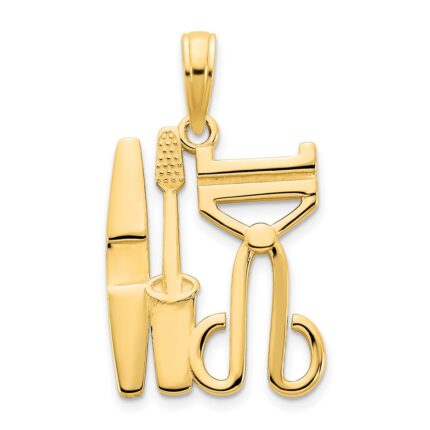 14k Cosmetic Tools Pendant