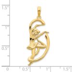 14k Gymnast with Ribbon Pendant - Image 3