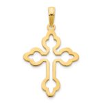 14k Budded Cross Charm - Image 4