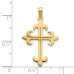 14k Fleur de Lis Cross Charm - Image 3