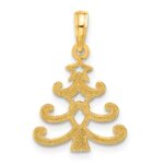 14k Polished Christmas Tree Pendant - Image 3