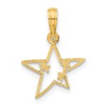 14k Polished Stars Pendant - Image 3