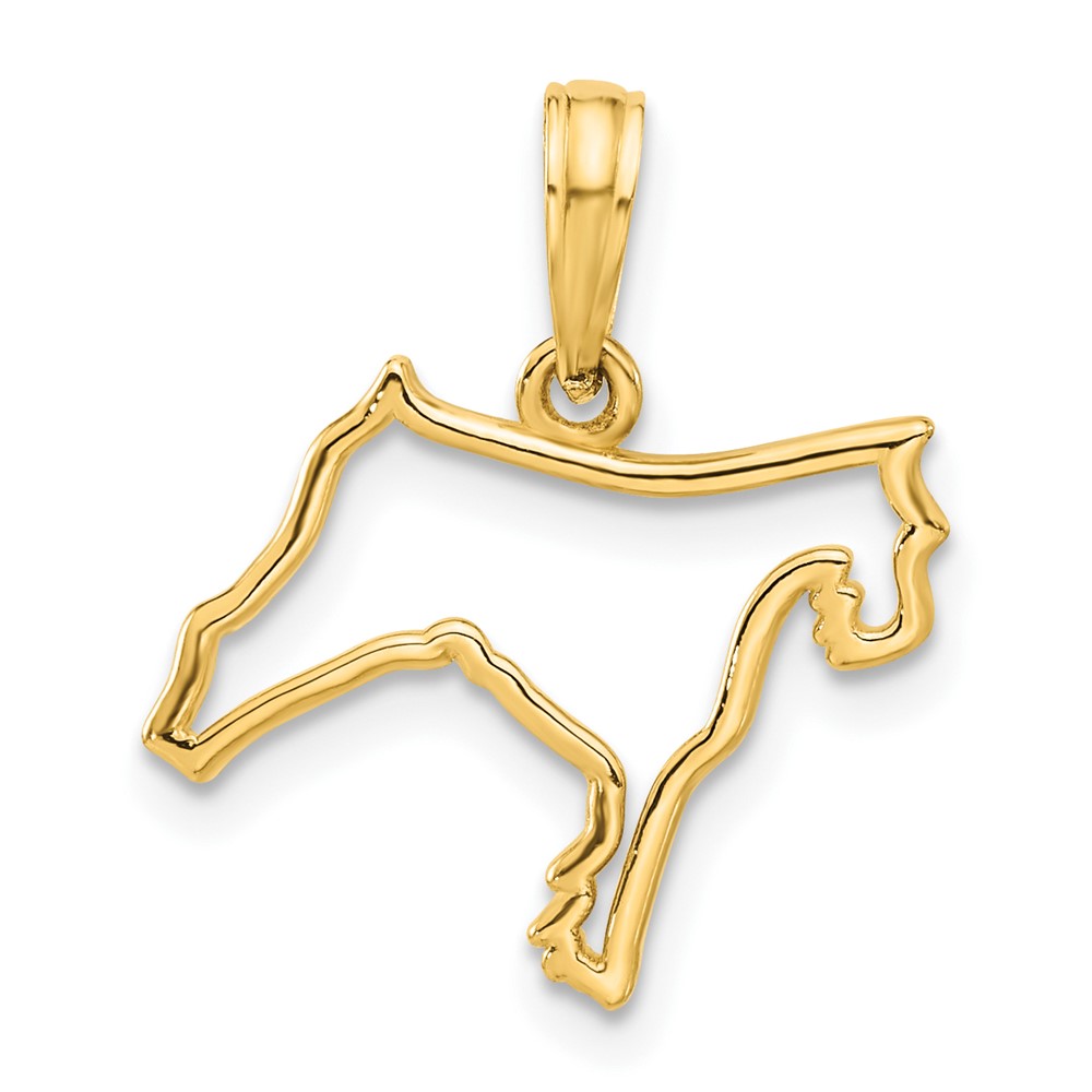 D5426.jpg 14K Polished Dog Outline Pendant - Image 1