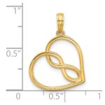 14k Fancy Infinity Heart Charm - Image 4