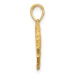 14K with White Rhodium Fancy Rope Heart and Anchor Charm - Image 2