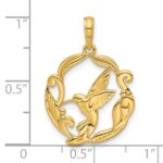 14K Polished Fancy Hummingbird Charm - Image 4