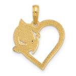 14K with White Rhodium Fancy Heart and Butterfly Charm - Image 4