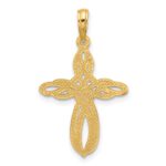 14K Fancy Entwined Cross Charm - Image 4