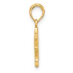 14KY Polished Flower Pendant - Image 2