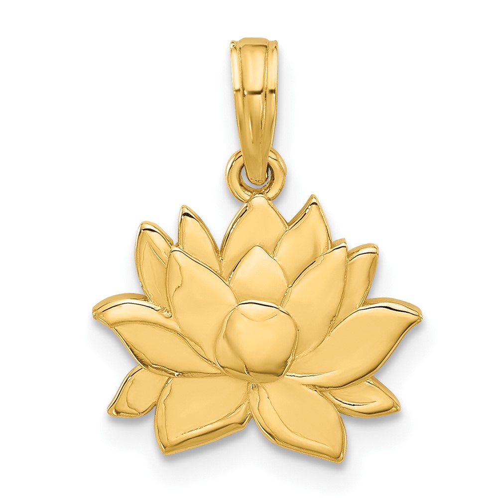 D5604.jpg 14KY Polished Flower Pendant - Image 1