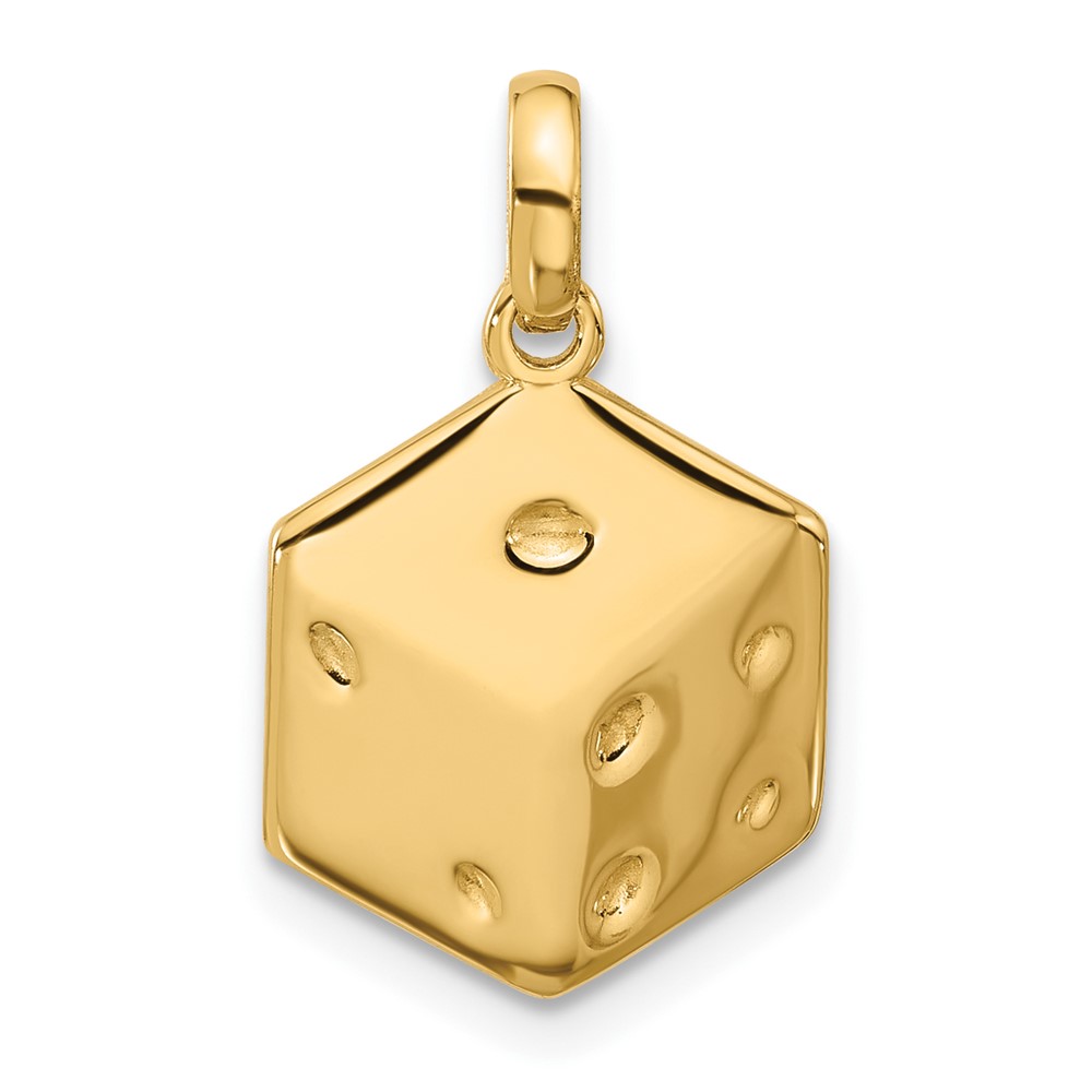 D5672.jpg 14k Polished Dice Charm - Image 1