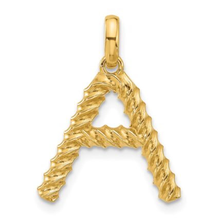 14ky Fancy Twist Letter A