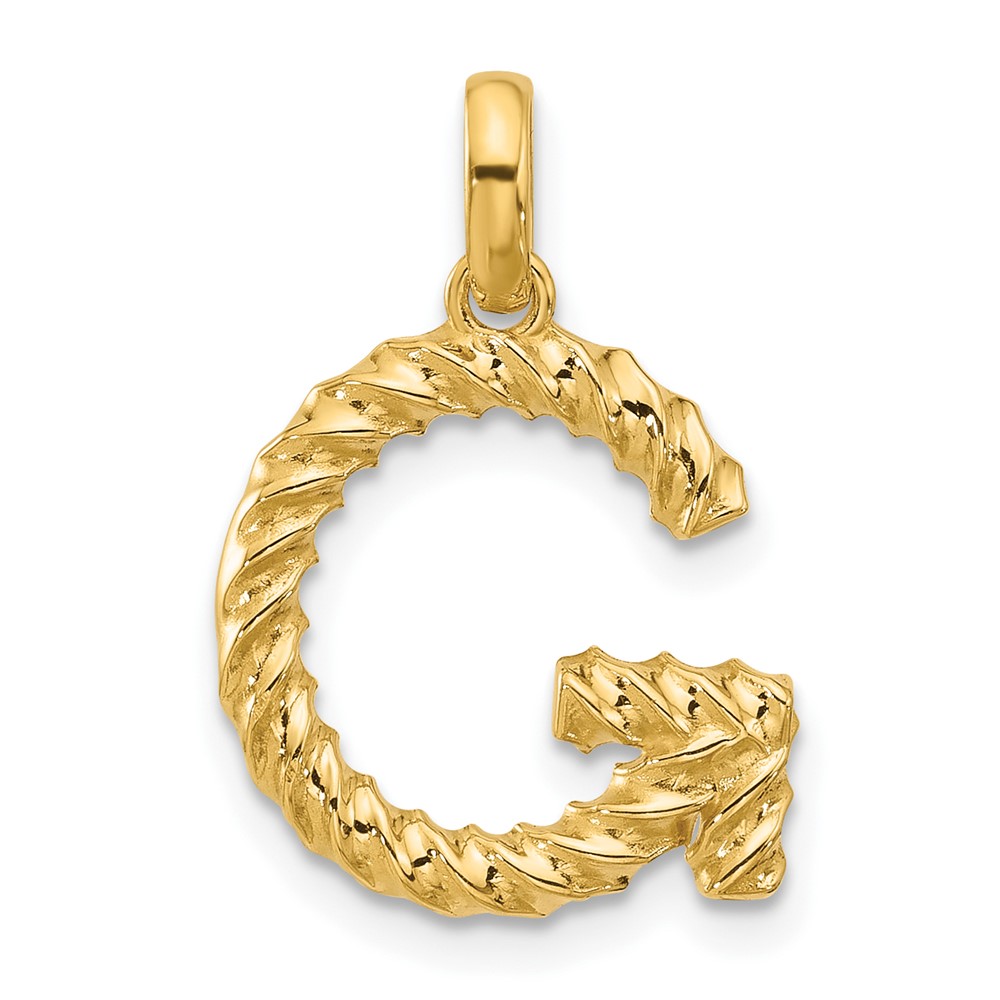 D5677G.jpg 14ky Fancy Twist Letter G - Image 1
