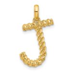 14ky Fancy Twist Letter J