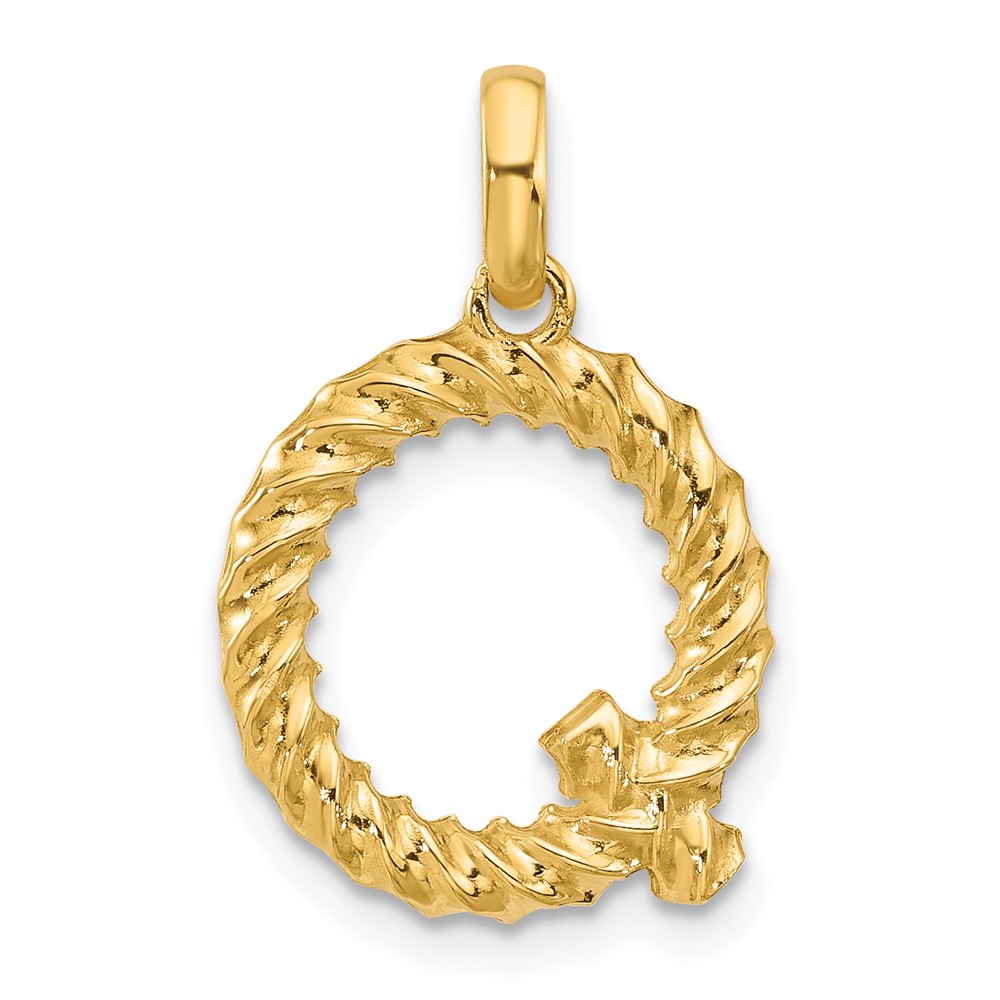 D5677Q.jpg 14ky Fancy Twist Letter Q - Image 1