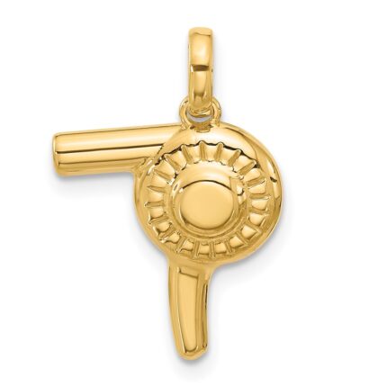 14k Fancy Hairdryer Charm