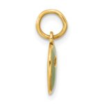 14k Green Enameled Fancy Face Mask Charm - Image 2