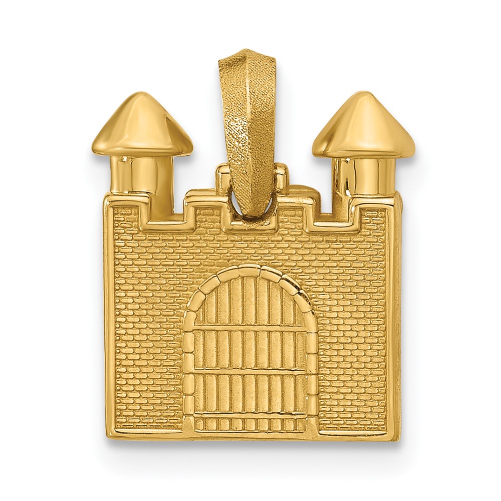 D5725.jpg 14k 2-D Castle Pendant - Image 1