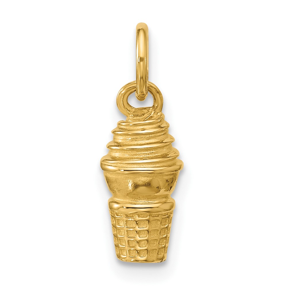 D5730.jpg 14k Swirl Ice Cream Cone Charm - Image 1