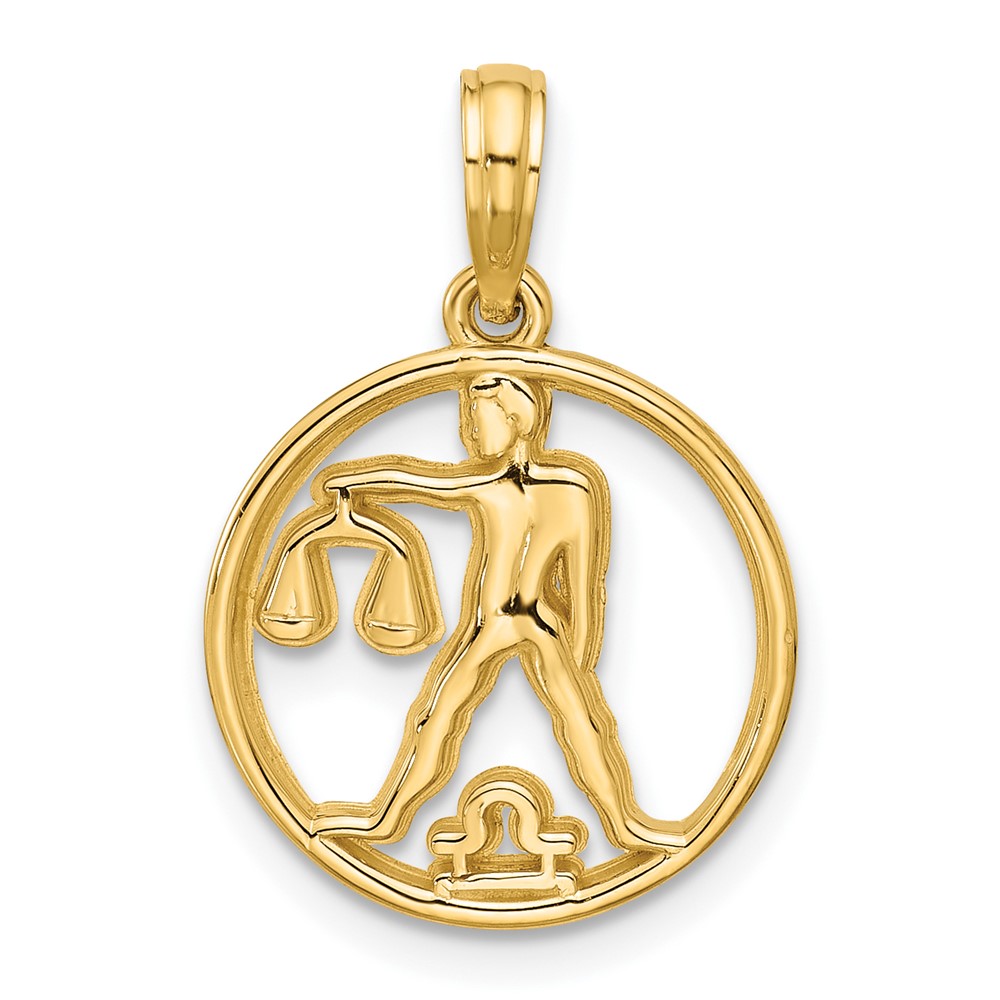 D5742.jpg 14K Polished Round Libra Pendant - Image 1