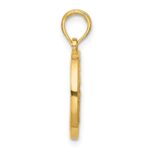 14K Polished Round Aquarius Pendant - Image 2