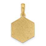 14K Polished D20 Twenty-sided Dice Pendant - Image 3