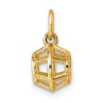 14K Polished Pentagonal Shape Pendant - Image 3