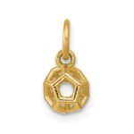 14K Polished Icosahedron Shape Pendant