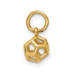 14K Polished Icosahedron Shape Pendant - Image 2