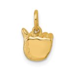 14K American Sign Language Alphabet Fingerspelling Sign A Pendant - Image 3