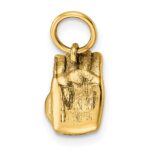 14K American Sign Language Alphabet Fingerspelling Sign C Pendant - Image 3