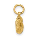 14K American Sign Language Alphabet Fingerspelling Sign E Pendant - Image 2