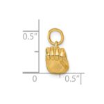 14K American Sign Language Alphabet Fingerspelling Sign O Pendant - Image 5