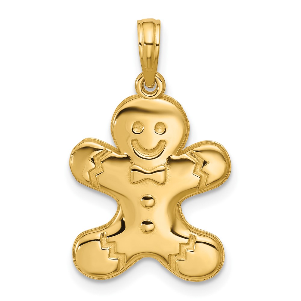 D5834.jpg 14K Polished Gingerbread Man Pendant - Image 1