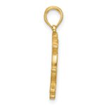 14K Polished Turtle in Ships Wheel Pendant - Image 2