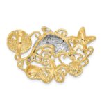 14k Two-tone Sea Life Fits 5mm/6mm Omega Slide - Image 4