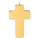 14k Large Polished Cross Charm