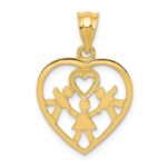 14k 3 Kids in Heart Charm