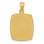 14K Satin and Polished Baptism Rectangular Pendant - Image 4