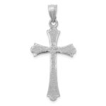14k White Gold Cross Pendant - Image 4