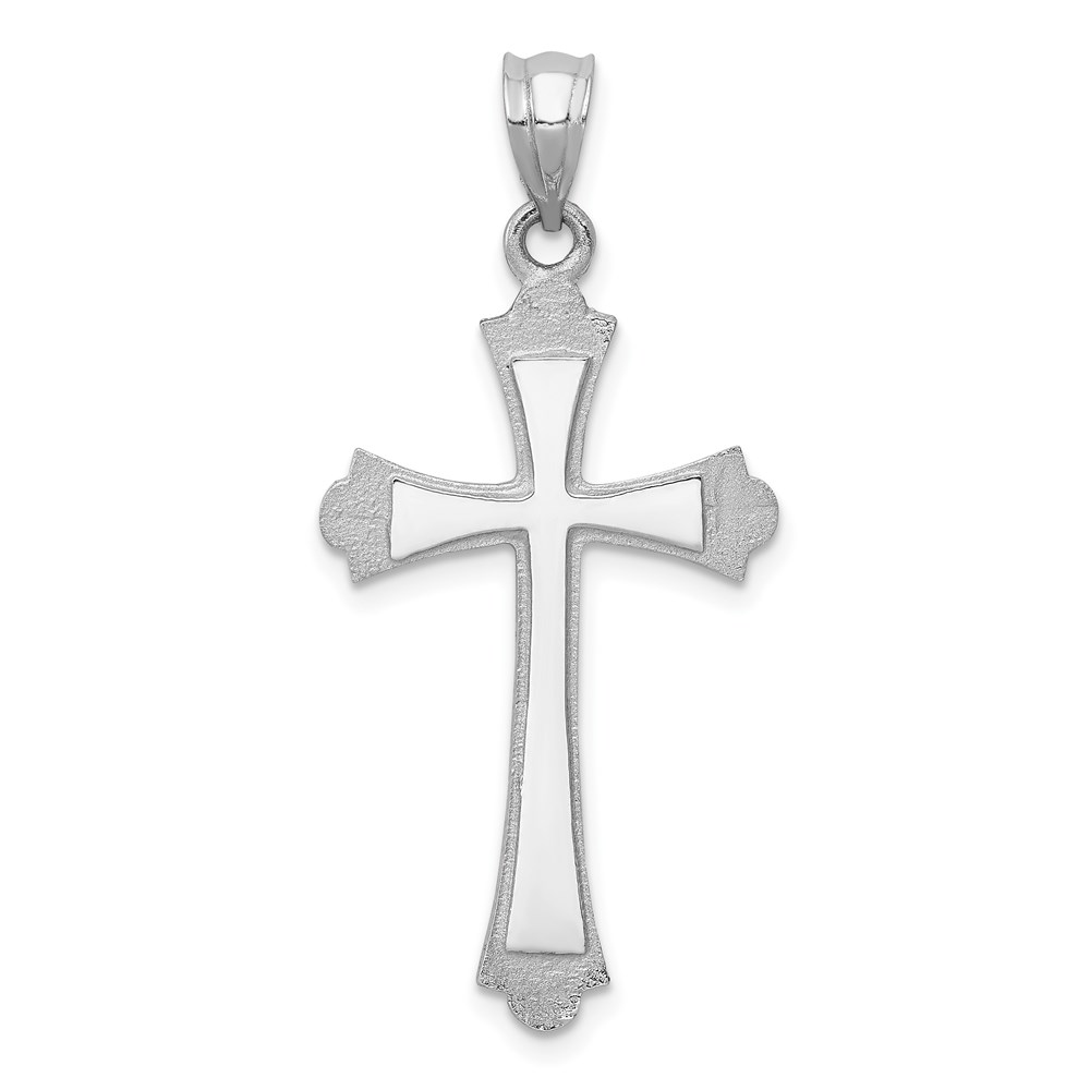 D806.jpg 14k White Gold Cross Pendant - Image 1