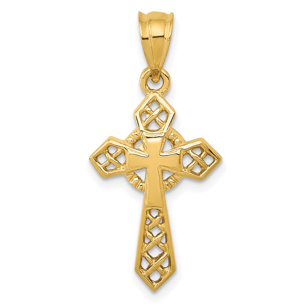 D863.jpg 14k Celtic Cross Pendant - Image 1