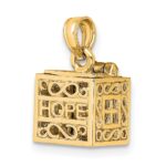 14K 3-D FAITH and HOPE Opening Prayer Box Charm